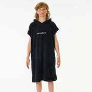 BRAND HOODED TOWEL - BOY BLACK/GREY