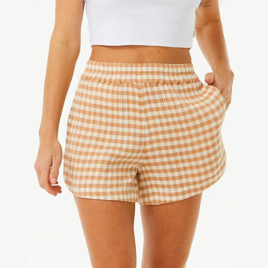PREMIUM SURF CHECK SHORT LIGHT BROWN