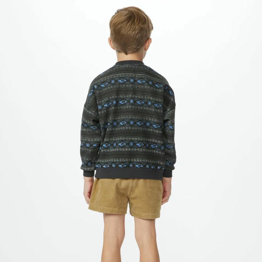 MYSTIC WAVES CREW - BOYS WASHED BLACK
