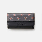 MIXED FLORAL MID WALLET CINNAMON