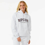 VARSITY HOODIE GREY MARLE/PLUM