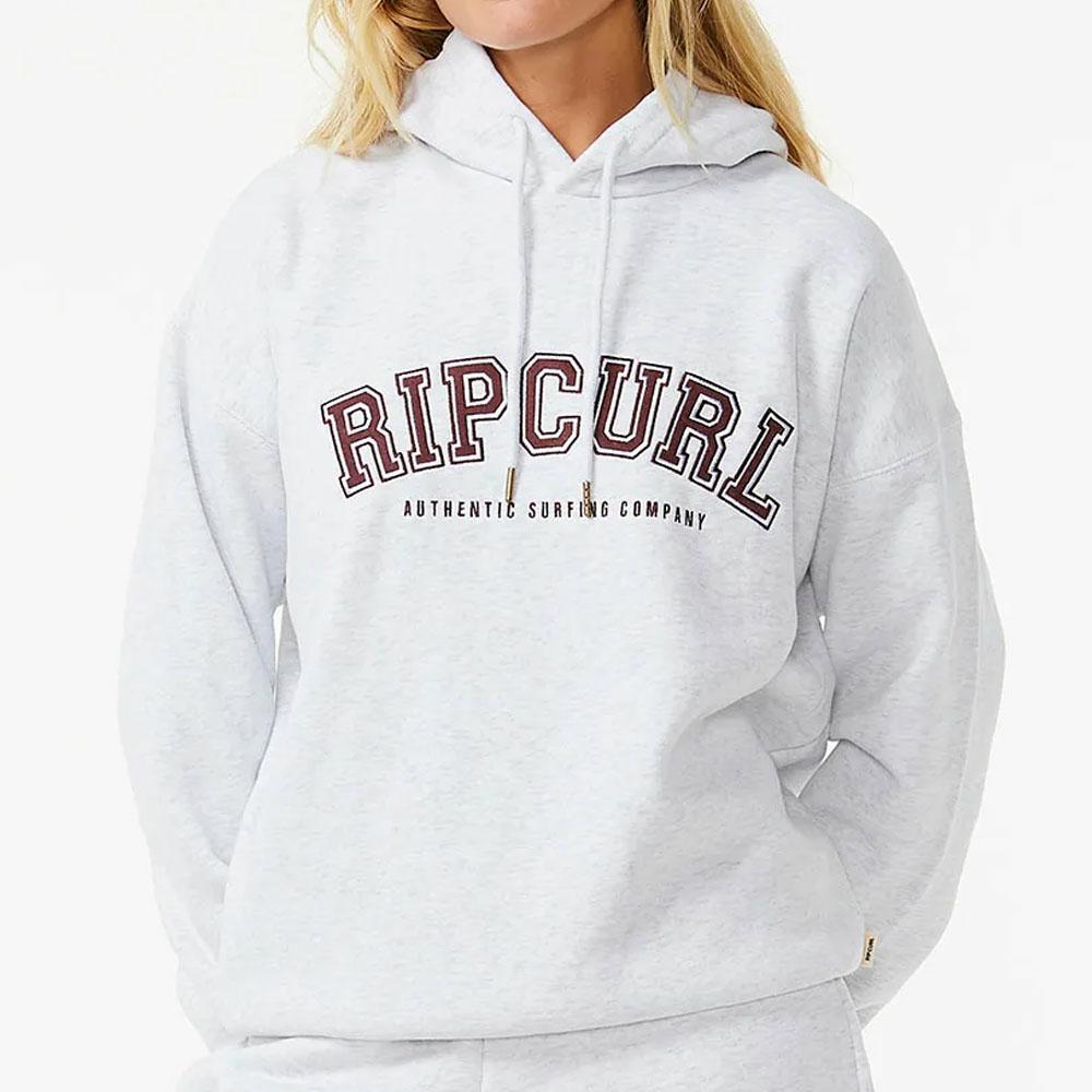 VARSITY HOODIE GREY MARLE/PLUM