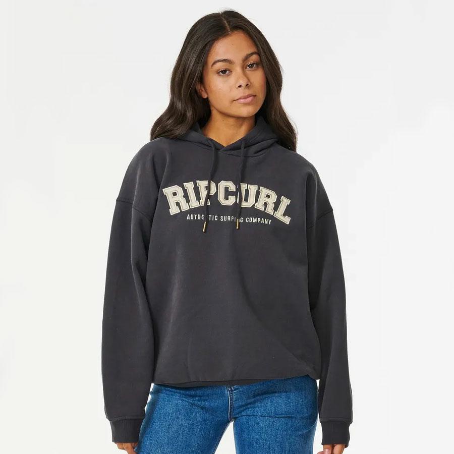 VARSITY HOODIE WASHED BLACK