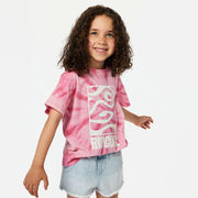 SUNKISSED TIE DYE TEE-GIR HOT PINK