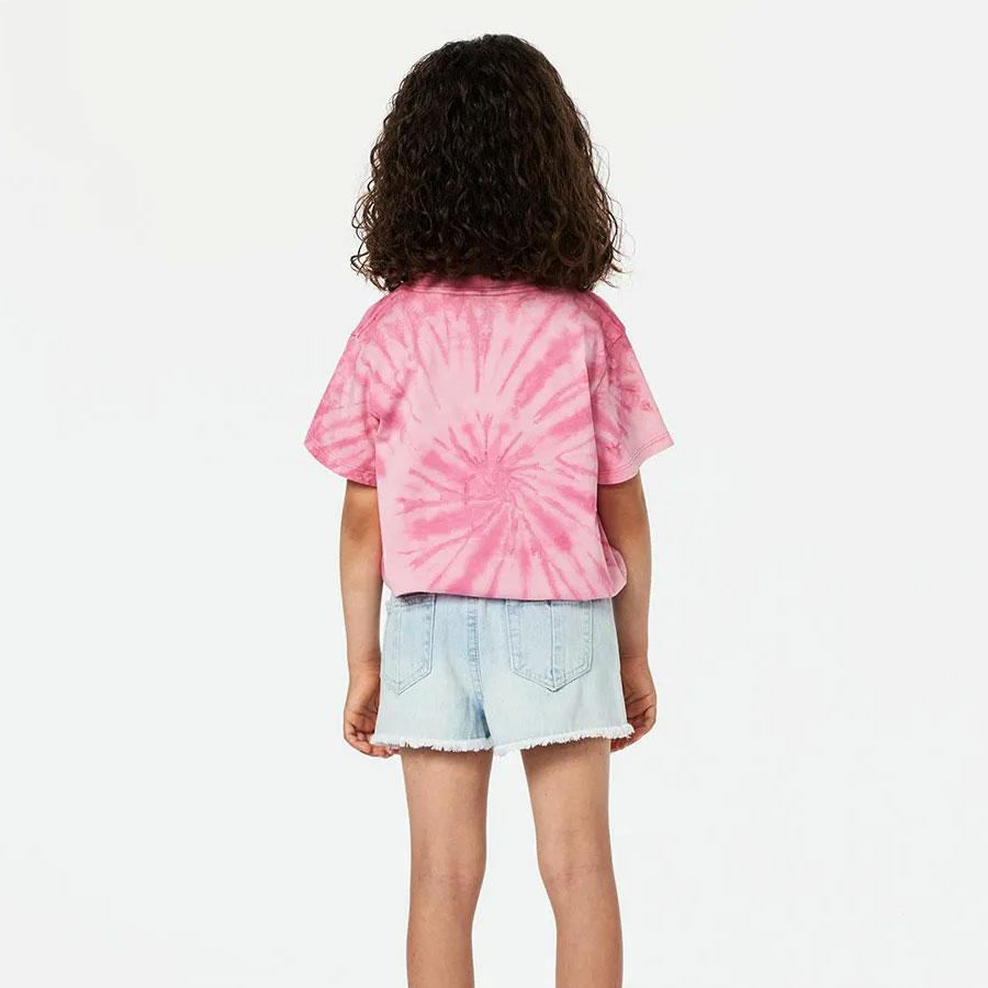 SUNKISSED TIE DYE TEE-GIR HOT PINK