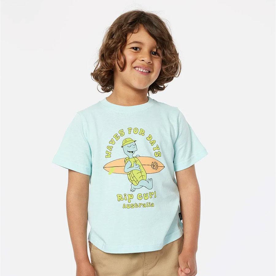 TUBE TOWN WAVES TEE - BOY AUSTRALIA LIGHT BLUE
