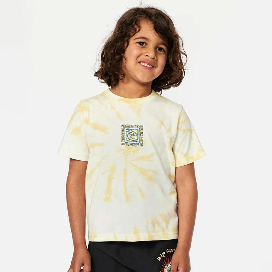 TUBE TIE DYE TEE - BOY STRAW