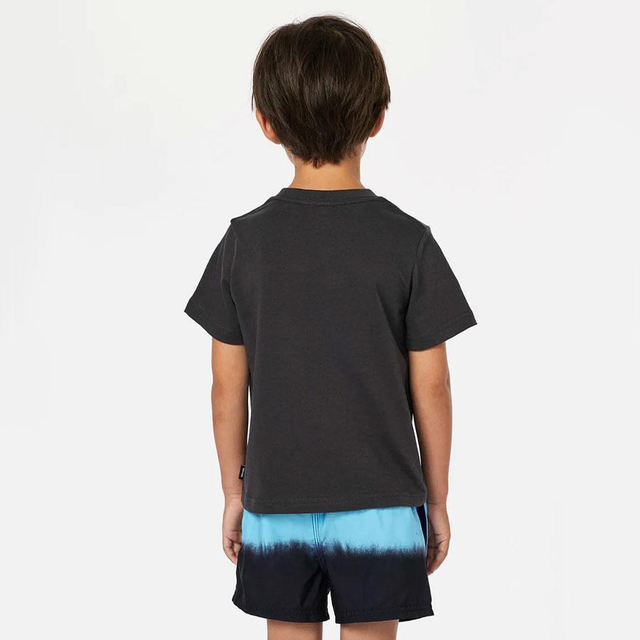 SUN SHAKA TEE - BOY WASHED BLACK