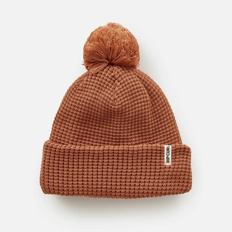 ANOETA REG POM POM BEANIE LIGHT BROWN