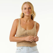 SOLEIL CROCHET TOP TAUPE