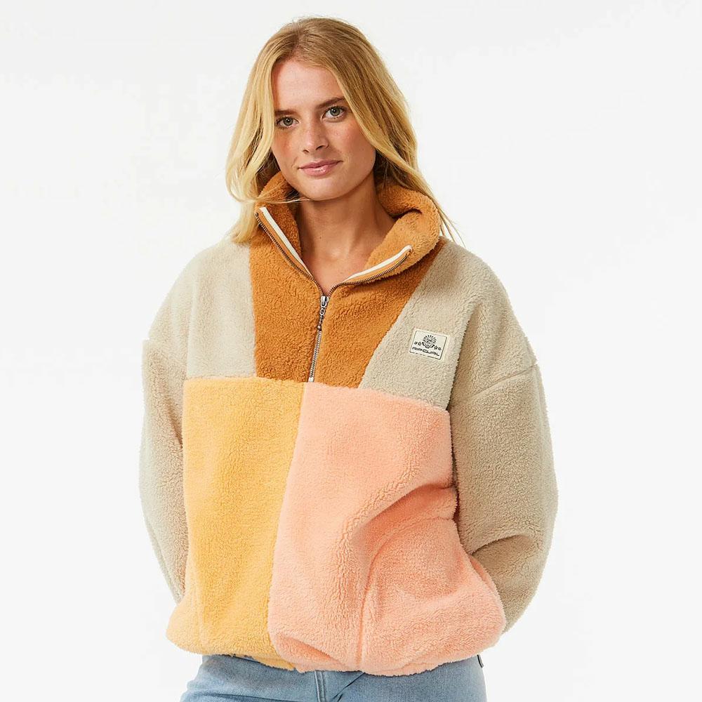 BLOCK PARTY POLAR FLEECE PEACH