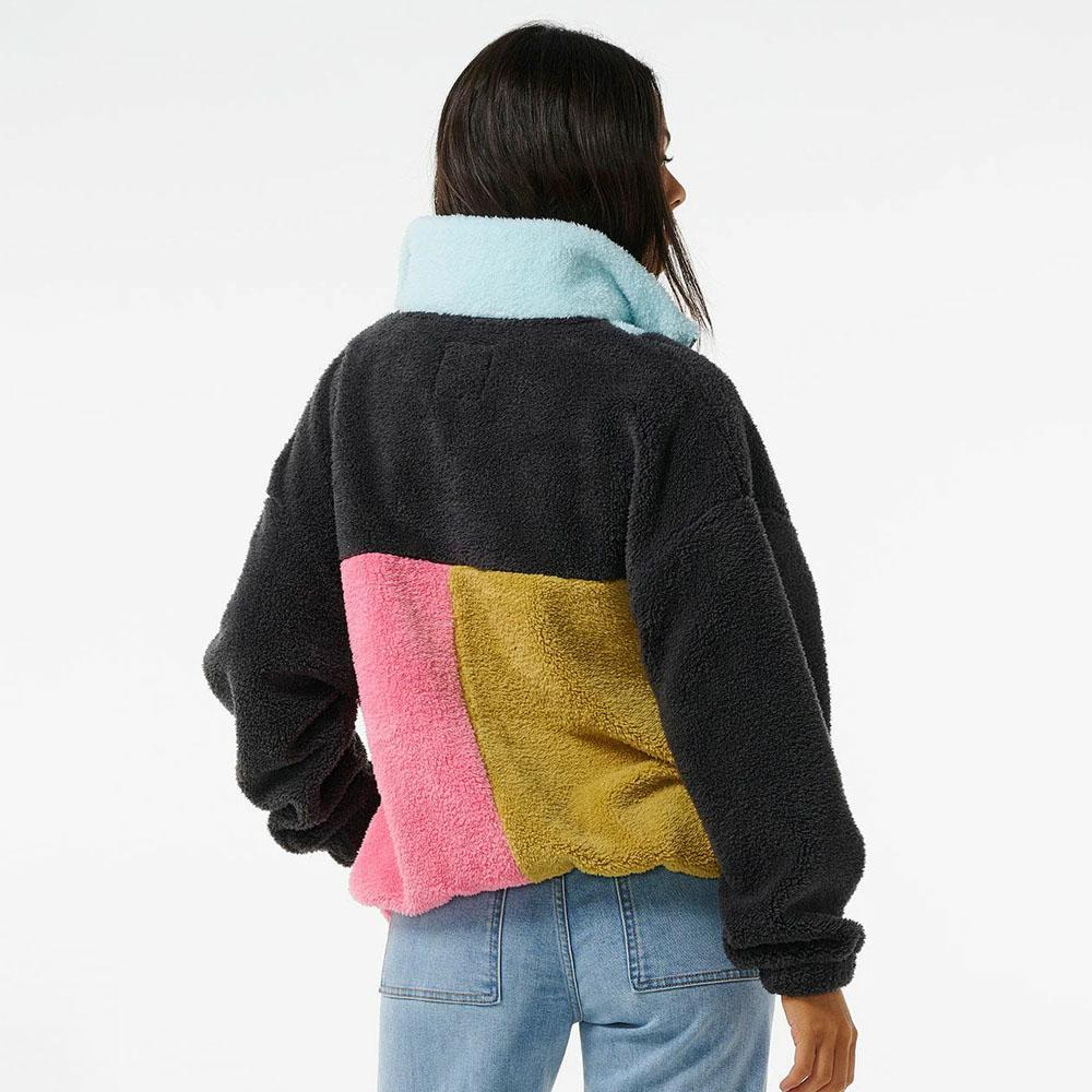 BLOCK PARTY POLAR FLEECE WASHED BLACK