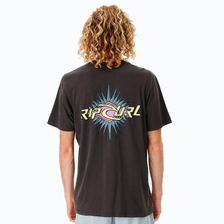 QUEST LOGO TEE WASHED BLACK