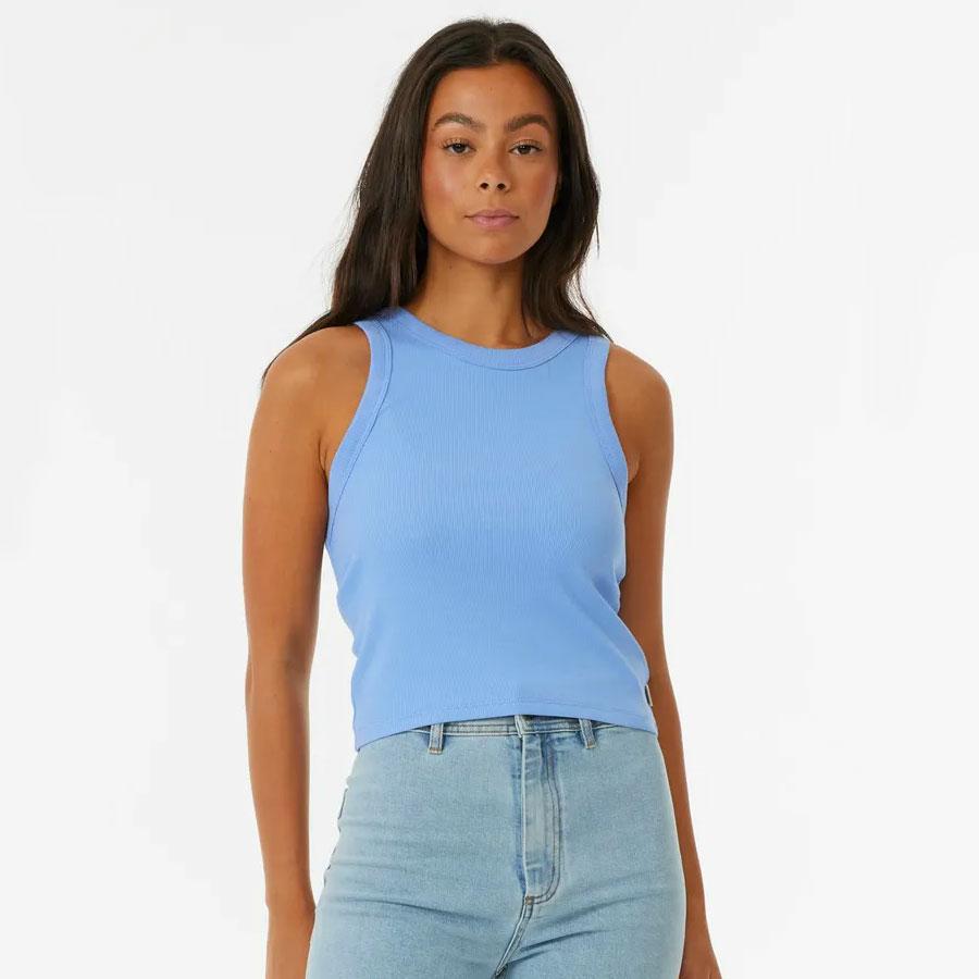 CLASSIC RIBBED TANK MID BLUE