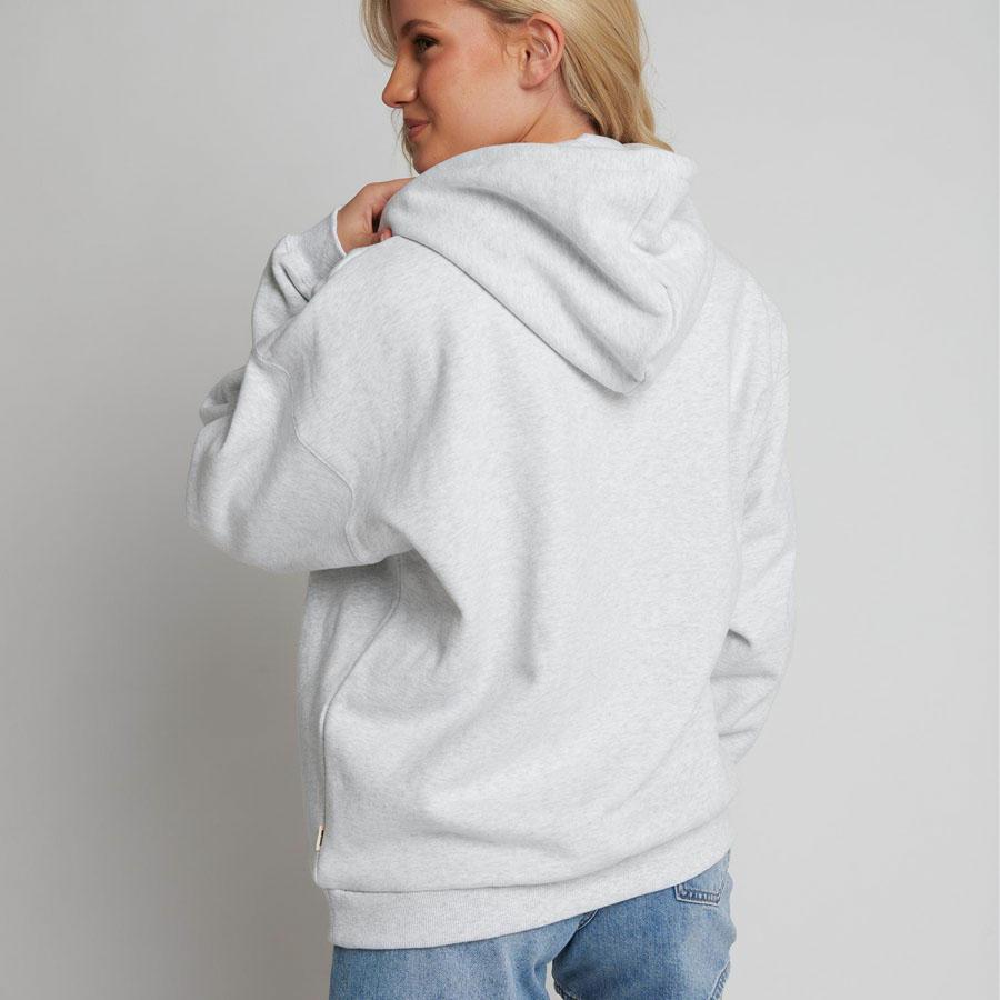 VARSITY HOODIE GREY MARLE/MID BLUE