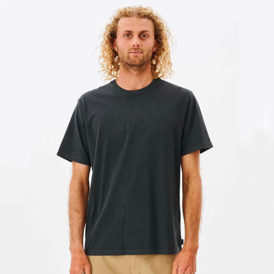 PLAIN WASH TEE WASHED BLACK