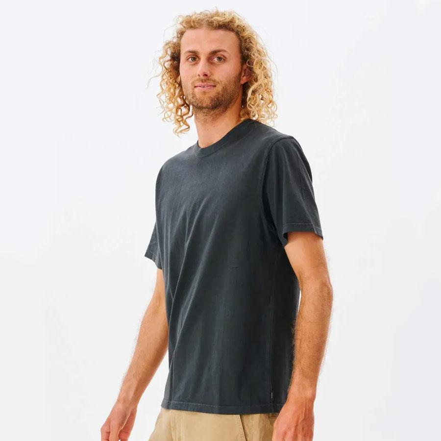 PLAIN WASH TEE WASHED BLACK