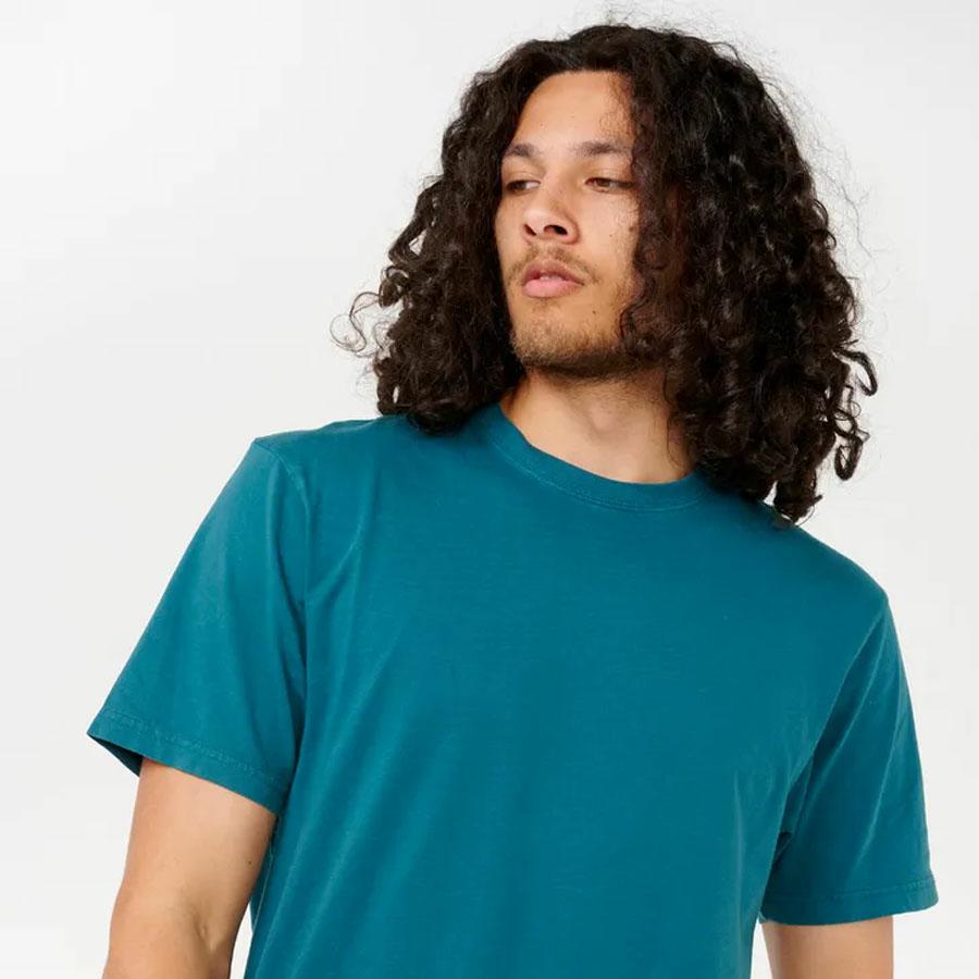 PLAIN WASH TEE TREKKING GREEN
