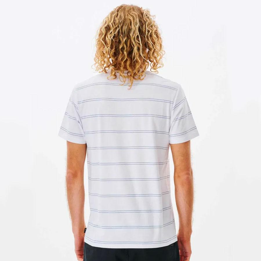 PLAIN STRIPE TEE WHITE/BLUE