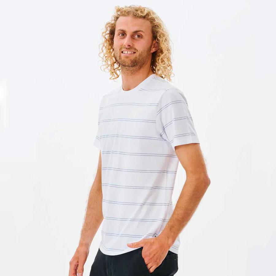 PLAIN STRIPE TEE WHITE/BLUE