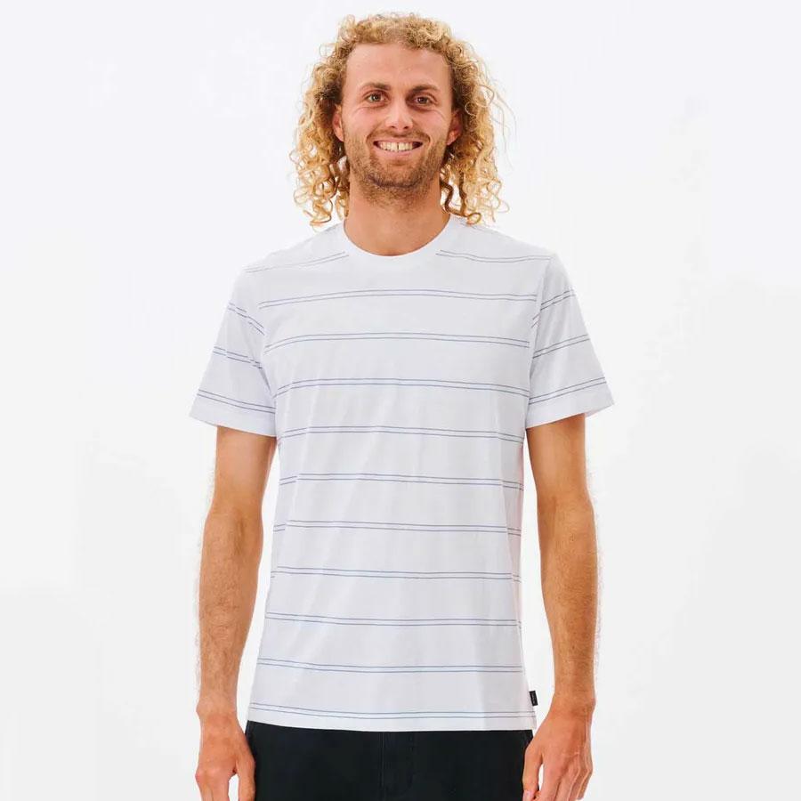 PLAIN STRIPE TEE WHITE/BLUE