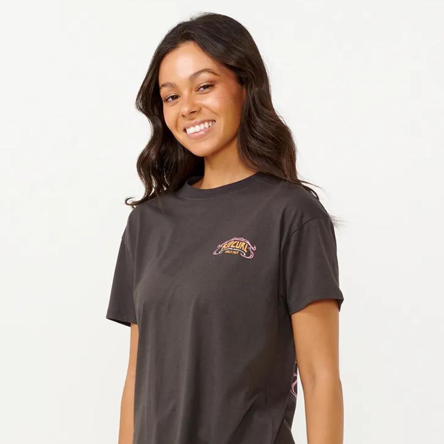 BEACH PARTY RELAXED TEE WASHED BLACK