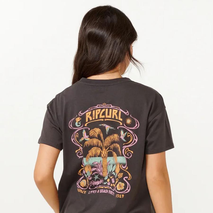 BEACH PARTY RELAXED TEE WASHED BLACK