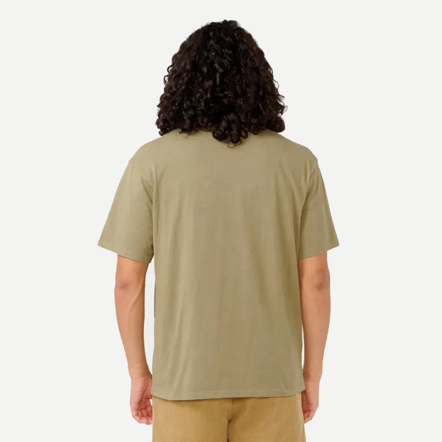 FADE OUT EMB TEE WASHED MOSS