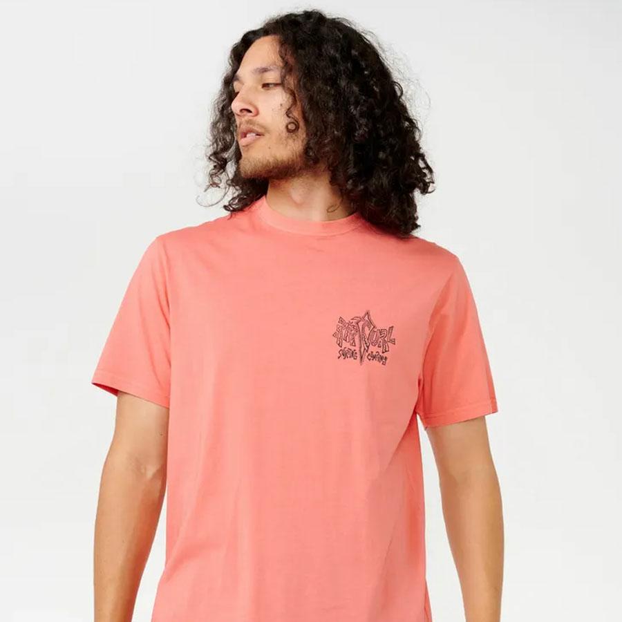 VOODOO TEE WASHED CORAL