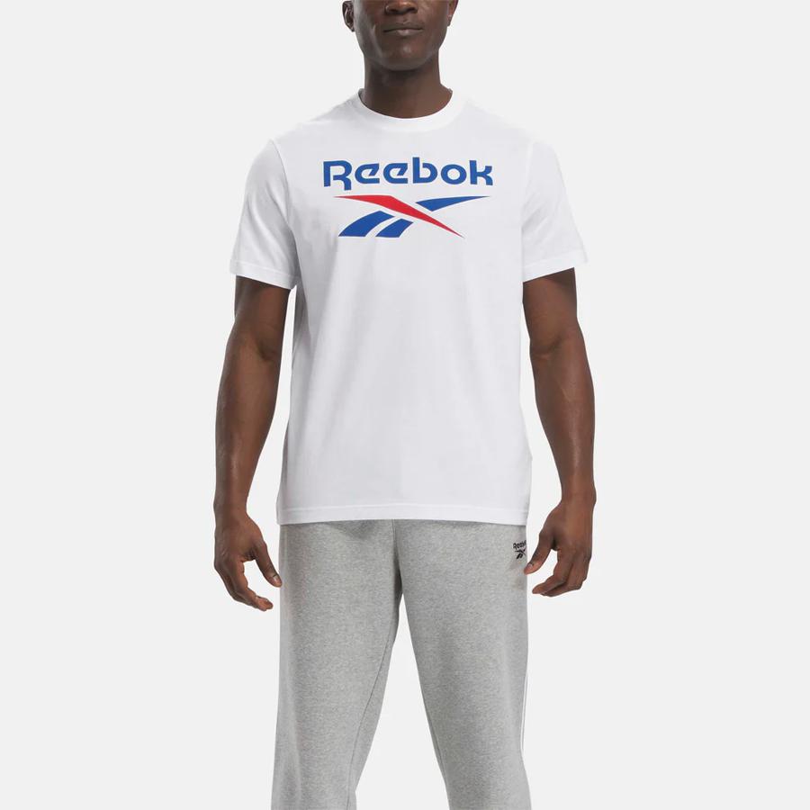 ID STACKED LOGO T- WHITE