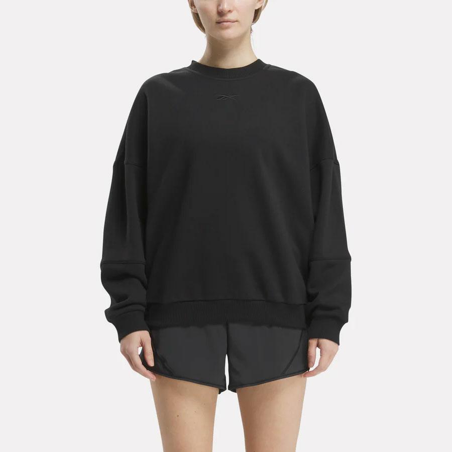 LUX OVERSIZED CREW BLACK