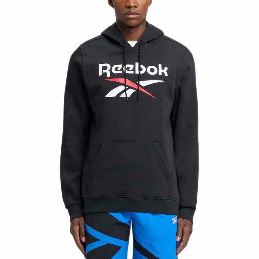 RI BIG STACKED LOGO HOOD BLACK/WHITE/VECTOR R
