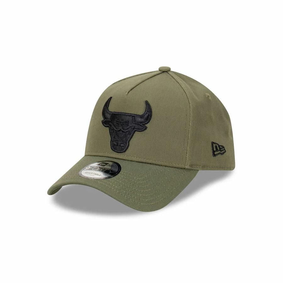CHICAGO BULLS 9FORTY AFRA NEW OLIVE