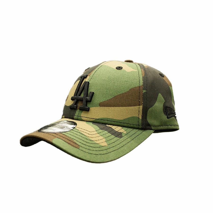 DODGERS 9FORTY CLOTH STRP WOODLAND CAMO