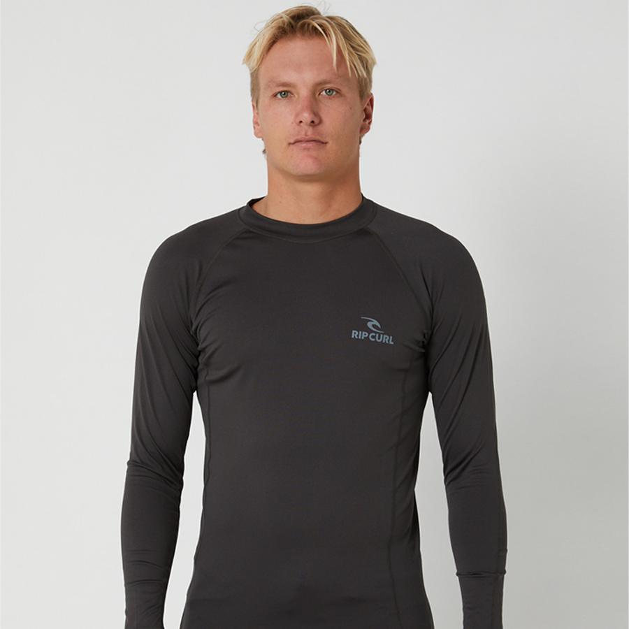 STACK UPF PERF L/S WASHED BLACK