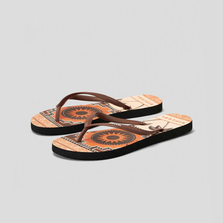 MIXED BLOOM OPEN TOE BROWN