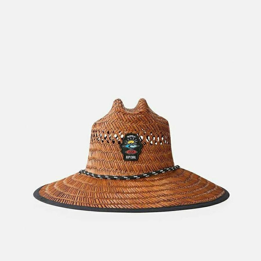 LOGO STRAW HAT BROWN