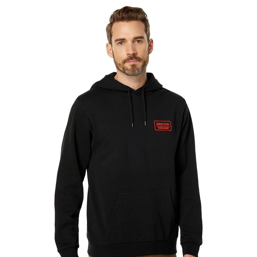 PALMER PROPER HOODIE WASHED BLACK/WHITE