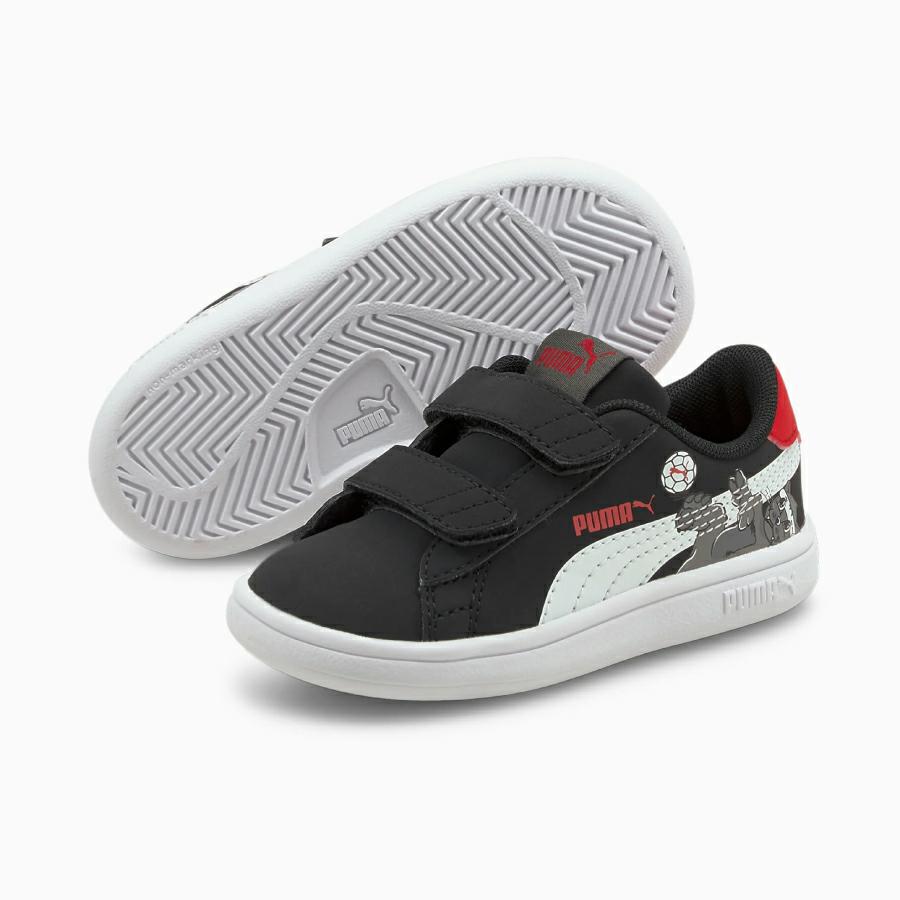 PUMA SMASH V2 LIL PUMA V PUMA BLACK-PUMA WHIT