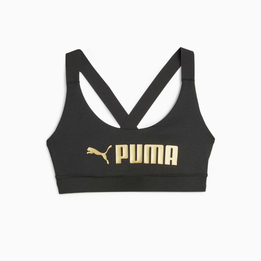 MID IMPACT PUMA FIT BRA BLACK