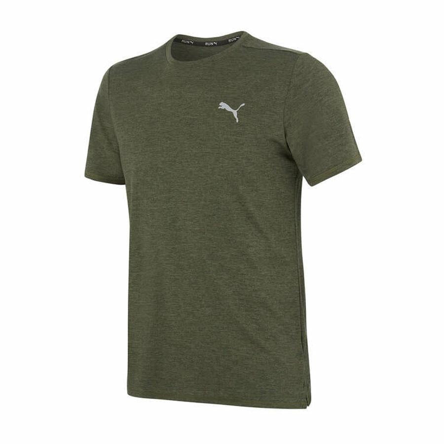 RUN FAVORITE HEATHER SS T OLIVE GREEN HEATHER