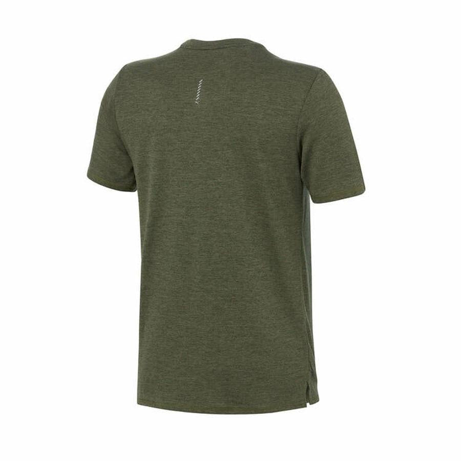 RUN FAVORITE HEATHER SS T OLIVE GREEN HEATHER