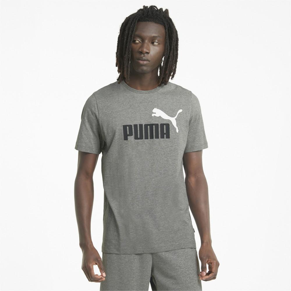 ESS+ 2 COL LOGO TEE MEDIUM GRAY HEATHER