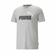 ESS+ 2 COL LOGO TEE LIGHT GRAY HEATHER