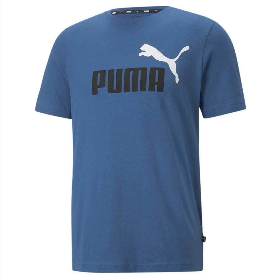 ESS+ 2 COL LOGO TEE LAKE BLUE