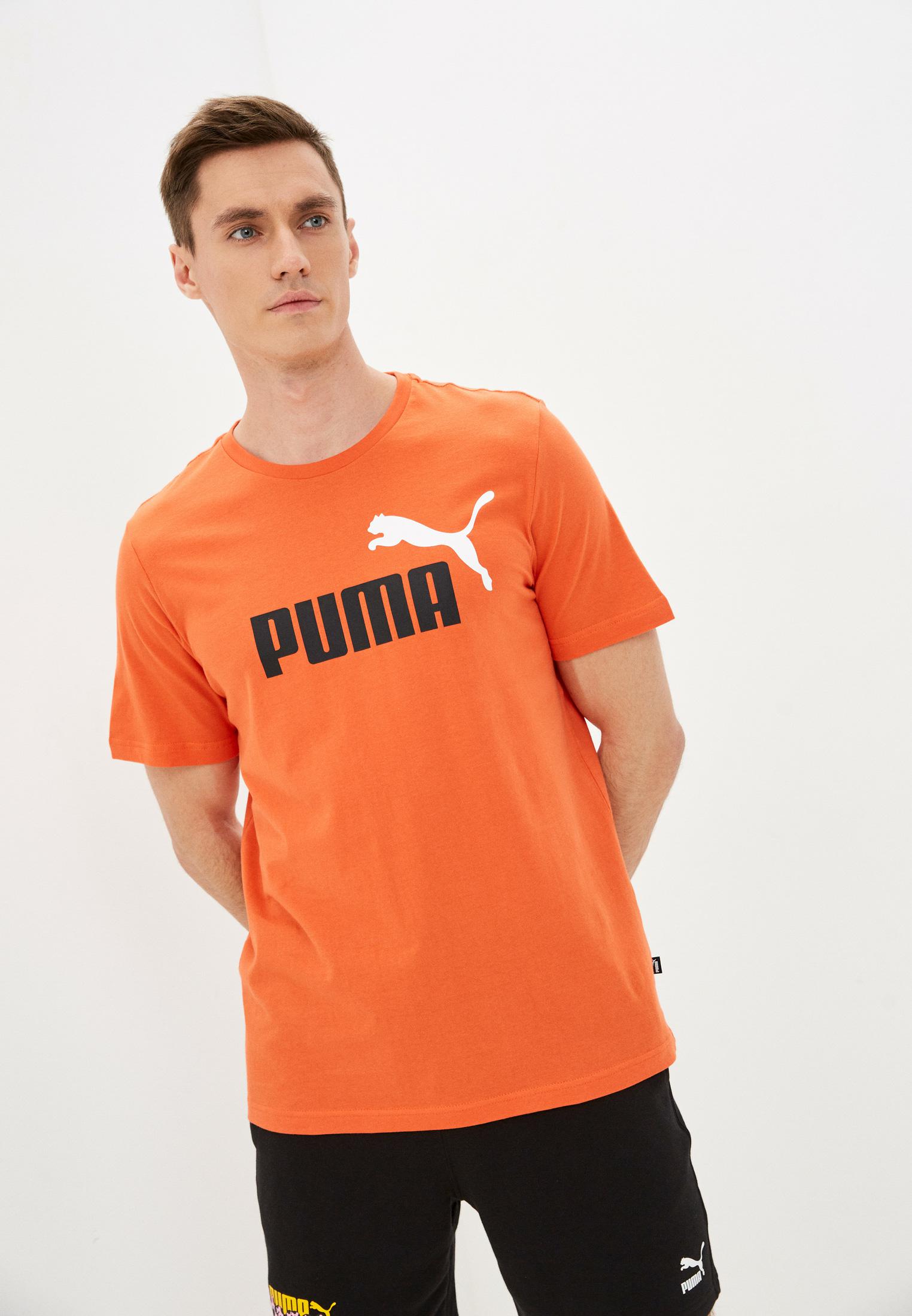 ESS+ 2 COL LOGO TEE VIBRANT ORANGE