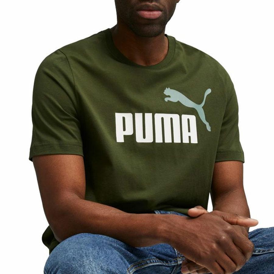 ESS+ 2 COL LOGO TEE GREEN