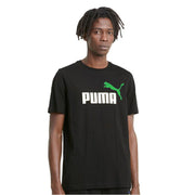 ESS+ 2 COL LOGO TEE PUMA BLACK-GREEN FLA