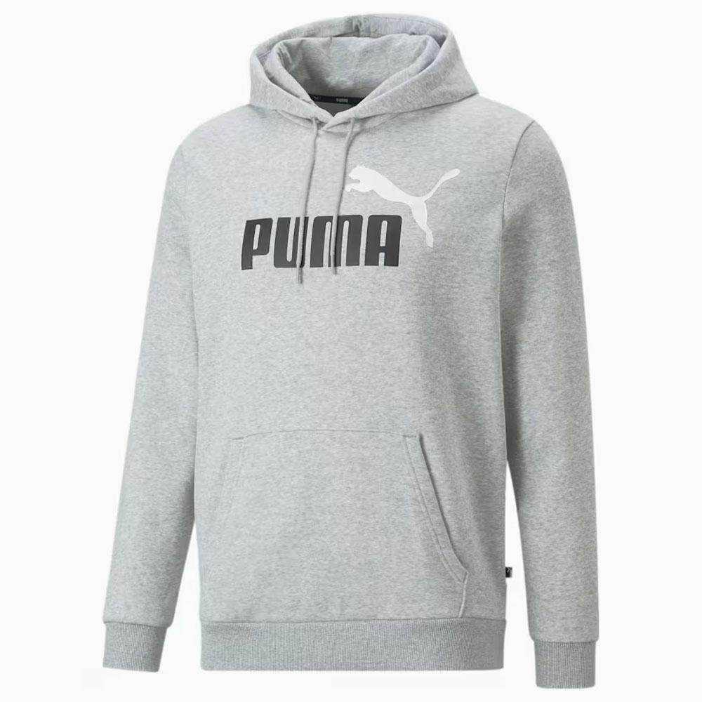 ESS+ 2 COL BIG LOGO HOODI LIGHT GRAY HEATHER
