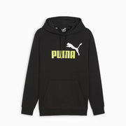 ESS+ 2 COL BIG LOGO HOODI PUMA BLACK-LIME SHEE